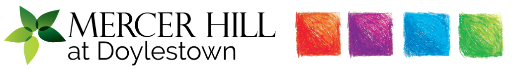 Mercer Hill logo with color blocks